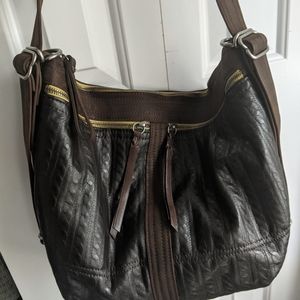 Rough & tumble medium double zip hobo